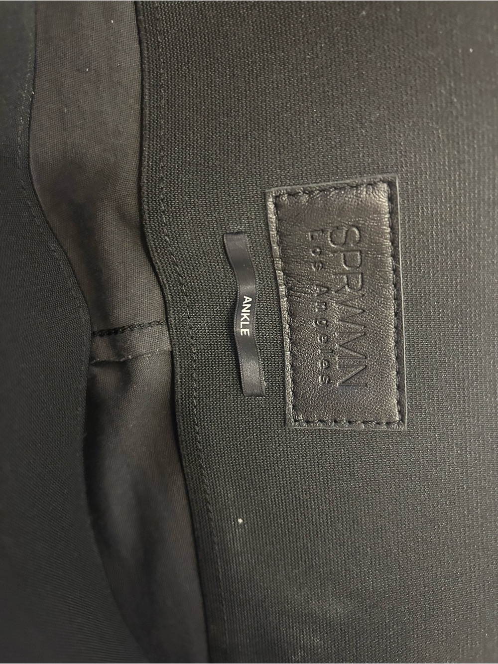 Black Cropped Leather-Look Ankle Pants - Picture 3 of 4